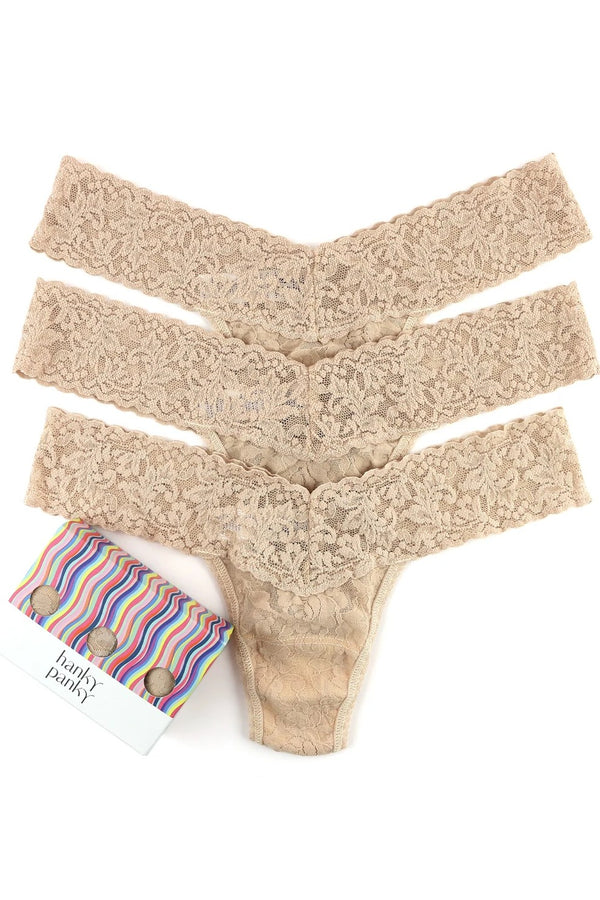 Hanky Panky  3 Pack Low Rise Thongs
